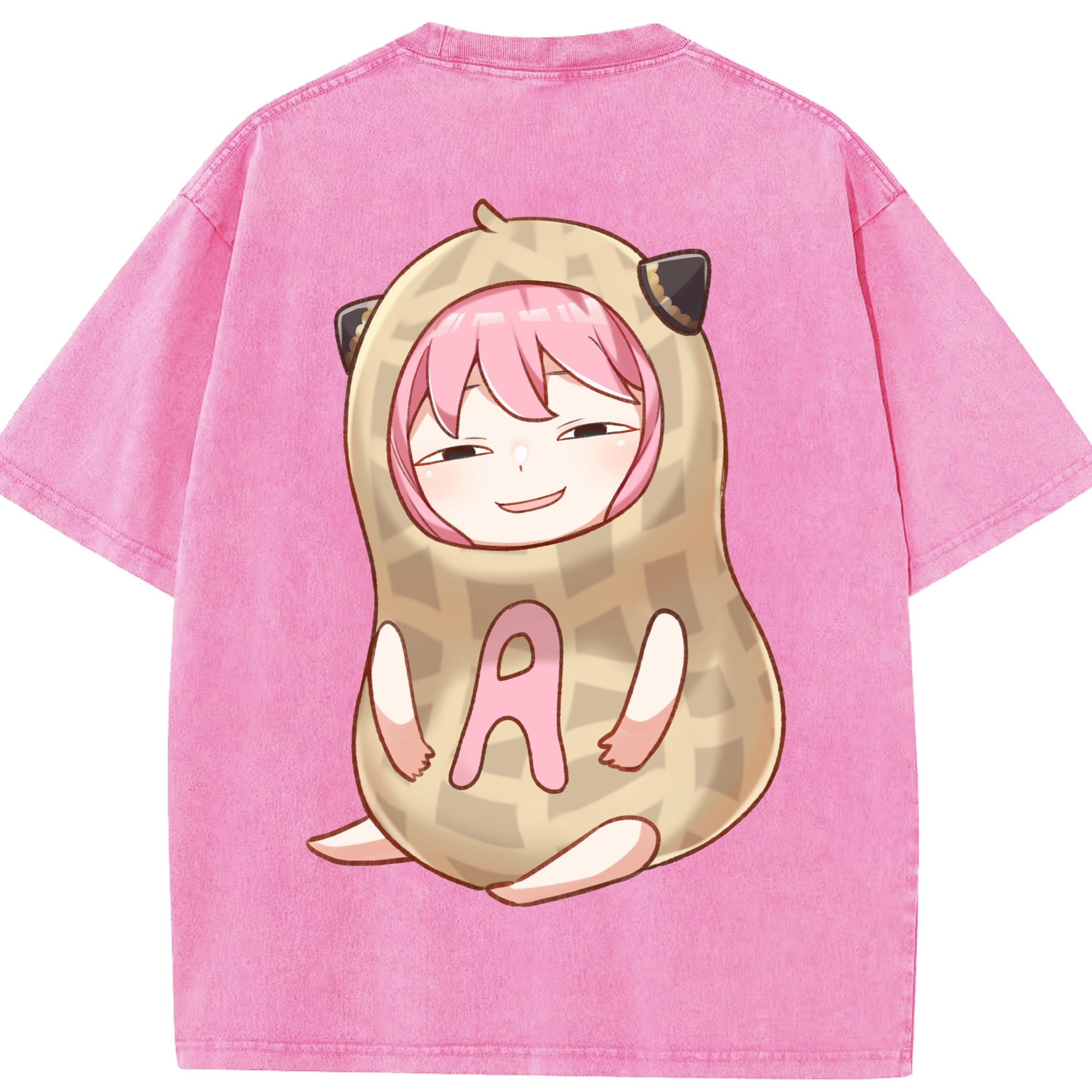 （画像用） SPY×FAMILY间谍家家酒 綿100% ヴィンテージ風 半袖Tシャツ（背面プリント）